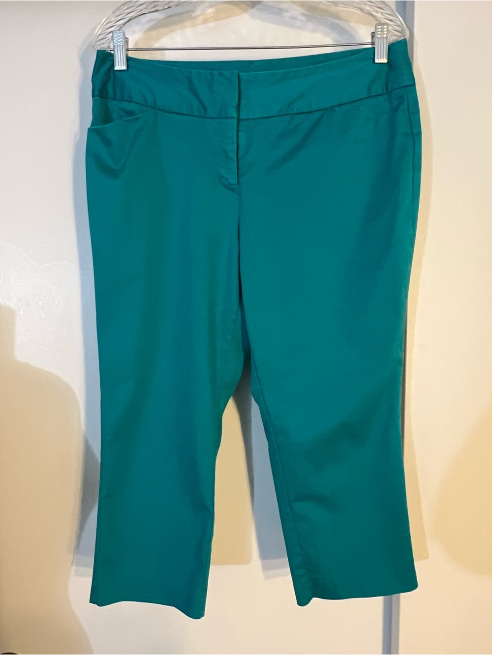 Worthington Teal Cropped Dress Pants